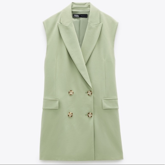 NEW ZARA SLEEVELESS BLAZER - Picture 2 of 10